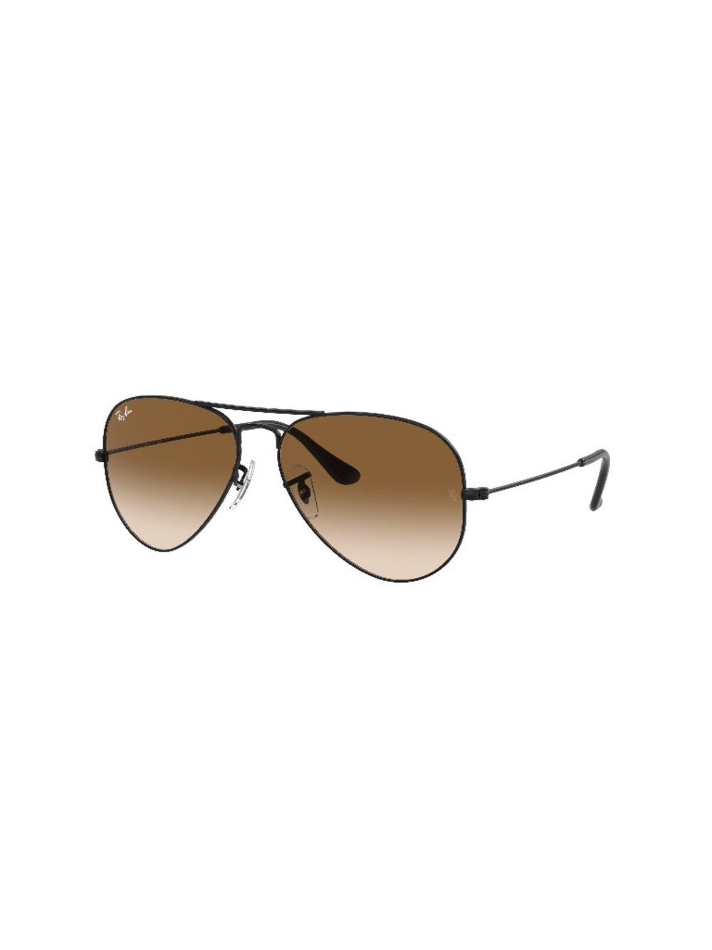 New Ray-Ban Unisex Sunglasses Black Aviator Brown Lens Metal Frame Ray Ban LARGE